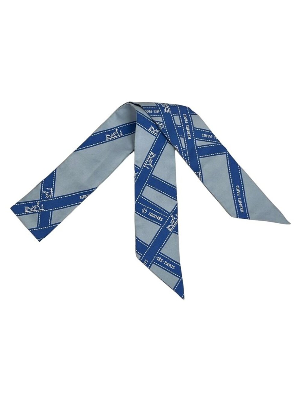 Hermes Scarf Twilly Light Blue